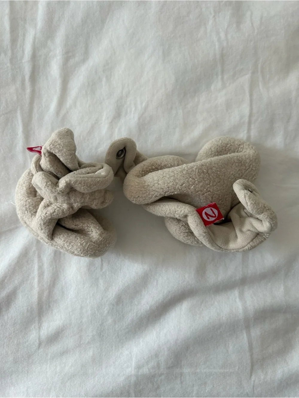 Zutano Baby Booties Beige 3 Months